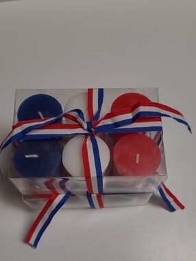Empire Candle Co Patriotic Red, White, and Blue Votive Candle Set - (6  candles)